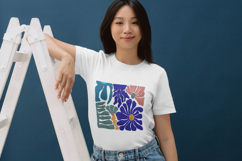 Modern Abstract Floral Collage Embroidery Design Product Image 3