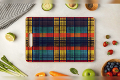 Crochet Knitted Plaid Cutting Boards sublimation Design Product Image 3