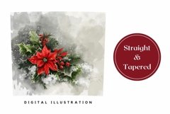 Watercolor Christmas Tumbler, Christmas Poinsettia Tumbler Product Image 3