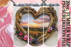 Scenic Serenity: Wood Frame Tumbler Product Image 1