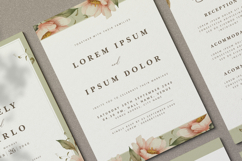 wedding invitation card set with beautiful floral watercolor Product Image 3