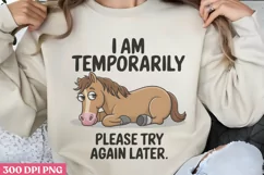 I Am Temporarily PNG, Funny Sarcastic Sublimation Product Image 1