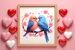 Breeds of Valentine Kissing Birds, Valentine's Day Clipart Product Image 3