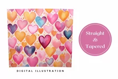 Love Hearts Tumbler Sublimation, Valentine's Day Tumbler PNG Product Image 3