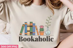 Bookaholic PNG, Book Lover Sublimation PNG Product Image 3