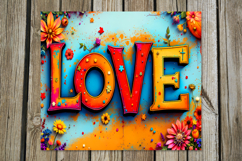 Love hippie Inscription | 8 Boho Skinny tumbler designs Product Image 3