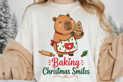 Capybara Baking Christmas PNG, Baking Christmas Smiles PNG Product Image 5