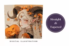 Kawaii Halloween Tumbler Wrap Design, Halloween Sublimation Product Image 3