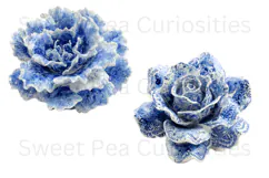 Blue Toile, Ephemera, PNG, Clipart, Junk Journal, flowers Product Image 3