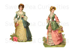 Victorian, Woman, Scraps, Ephemera, PNG, Clipart Product Image 3