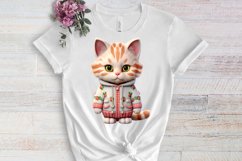 Christmas Cats Sublimation Clipart, Christmas Cats Clipart Product Image 3