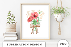Watercolor Flowers Bouquet png Product Image 3