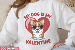 My Dog Is My Valentine Png, Valentine Dog Sublimation PNG Product Image 3