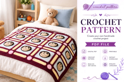 Monkey Baby Blanket Crochet Pattern PDF Product Image 4