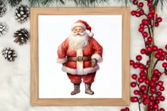 Watercolor Santa Claus Sublimation Clipart, Santa PNG Product Image 3