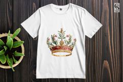 Botanical Royal Crown Clipart Sublimation PNG Product Image 2