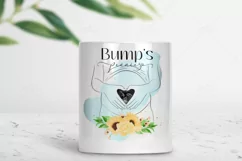 Floral Baby Bump Outline Scan Photo PNG Design Product Image 5