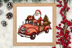Christmas Truck Sublimation Clipart, Christmas Truck Clipart Product Image 3