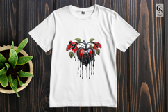 Gothic Dark Bleeding Heart Clipart Sublimation PNG Product Image 3