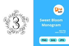Sweet Bloom Monogram Product Image 1