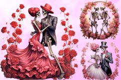 Couple Skeleton Sublimation Bundle, Sublimation Clipart Product Image 4