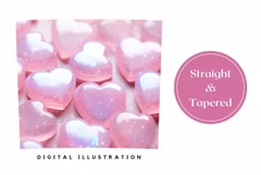 Pink Glitter Tumbler Design, Valentine's Day Tumbler Wrap Product Image 3