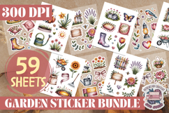 Garden sticker Sheet Bundle 59 Sheets Flowers Summer Birds Product Image 6
