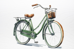 Vintage Green Christmas Clipart PNG Product Image 3