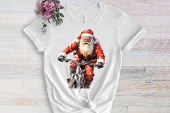 Watercolor Santa Claus Sublimation Clipart, Santa PNG Product Image 3