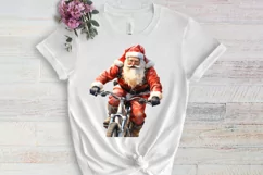 Watercolor Santa Claus Sublimation Clipart, Santa PNG Product Image 3