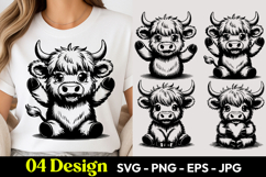 Big Eye Cow SVG PNG Product Image 1