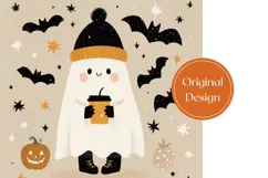 Doodle Halloween Tumbler, Halloween Bats Tumbler Product Image 3