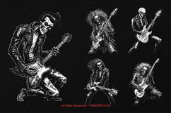 10 Bundle Dark Art Death Guitarist Skull Rock n Roll Music Product Image 5