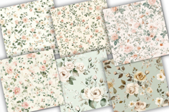 Watercolor Vintage Floral Seamless Patterns Product Image 2