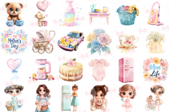 Cute Mothers Day Clipart - 42 Png Bundle Product Image 2