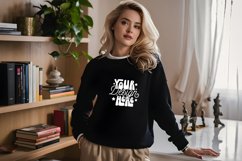 Black Gildan 18000 Mockup, Black Crewneck Mockup, Oversize Product Image 1