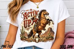 Actin Up Cowgirl Horse PNG Product Image 3