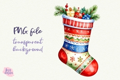 Retro Christmas Socks Clipart Groovy Christmas Disco PNG Product Image 3