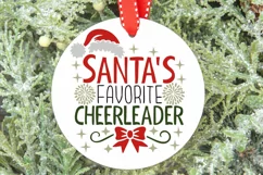 Santa's Favorite Cheerleader Svg, Christmas Cheerleader Svg. Product Image 6