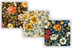 Retro Floral Spring Digital Paper, Spring Seamless Pattern Product Image 3