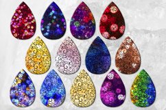Floral ornament | 26 Teardrop Earring sublimation designs Product Image 3