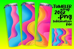 Gradient Pattern Tumbler Wrap with Bright Colorful 20oz Product Image 1