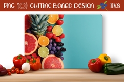 Healthy Cutting Board Design, Fruits Cutting Board PNG Product Image 1