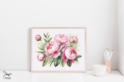 Pink peonies sublimation Product Image 3