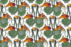 Botanical colorful decorative vegetables seamless pattern Product Image 1