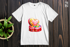 Heart Shaped Valentine Gift Box with Candy PNG Product Image 2