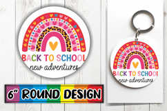 Cheerful Car Coaster Circle Style, Back To School Product Image 1
