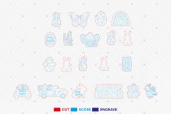 Easter Bunny Earrings Laser cut file Product Image 2