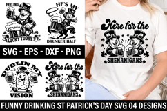 Funny Drinking St Patrick's Day SVG Design - here for the Product Image 1
