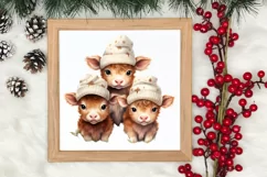 Christmas Farm Animals Clipart, Christmas PNG Product Image 3